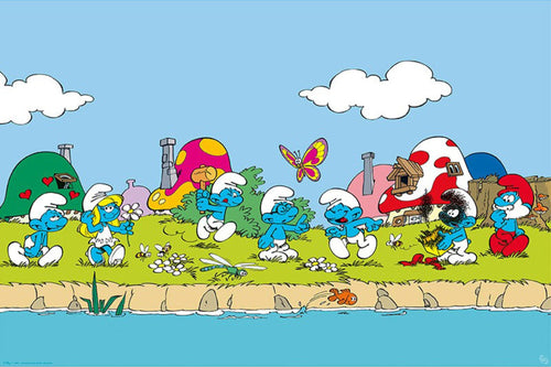 Poster The Smurfs Group 91 5x61cm Abystyle GBYDCO480 | Yourdecoration.de