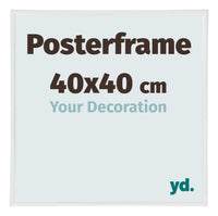 Posterrahmen 40x40cm Weiss Hochglanz Kunststoff Paris Messe | Yourdecoration.de
