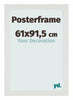 Posterrahmen 61x91,5cm Weiss Matt MDF Parma Messe | Yourdecoration.de