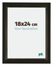 Sheffield Holz Bilderrahmen 18x24cm Schwarz Gold Gewischt Vorne Messe | Yourdecoration.de