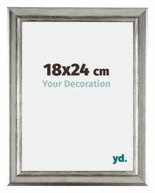 Sheffield Holz Bilderrahmen 18x24cm Silber Schwarz Gewischt Vorne Messe | Yourdecoration.de