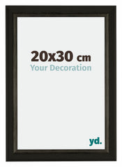 Sheffield Holz Bilderrahmen 20x30cm Schwarz Gold Gewischt Vorne Messe | Yourdecoration.de