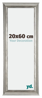 Sheffield Holz Bilderrahmen 20x60cm Silber Schwarz Gewischt Vorne Messe | Yourdecoration.de