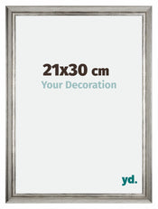 Sheffield Holz Bilderrahmen 21x30cm Silber Schwarz Gewischt Vorne Messe | Yourdecoration.de