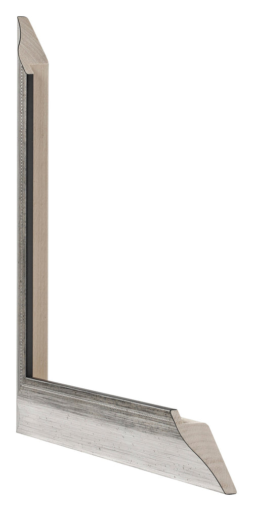 Sheffield Holz Bilderrahmen 24x30cm Silber Schwarz Gewischt Detail Querschnitt | Yourdecoration.de