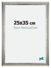 Sheffield Holz Bilderrahmen 25x35cm Silber Schwarz Gewischt Vorne Messe | Yourdecoration.de