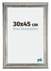 Sheffield Holz Bilderrahmen 30x45cm Silber Schwarz Gewischt Vorne Messe | Yourdecoration.de