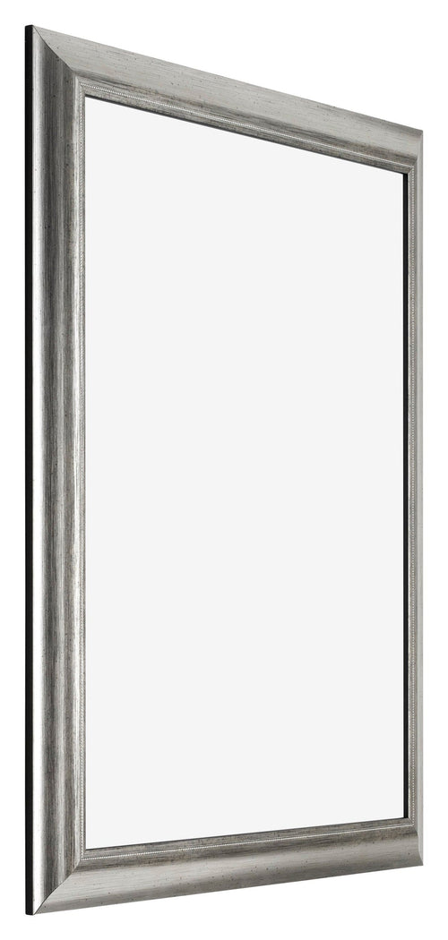 Sheffield Holz Bilderrahmen 40x50cm Silber Schwarz Gewischt Vorne Schrag | Yourdecoration.de