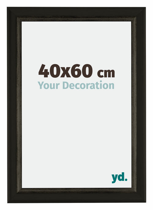 Sheffield Holz Bilderrahmen 40x60cm Schwarz Gold Gewischt Vorne Messe | Yourdecoration.de