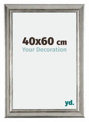 Sheffield Holz Bilderrahmen 40x60cm Silber Schwarz Gewischt Vorne Messe | Yourdecoration.de