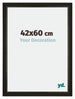 Sheffield Holz Bilderrahmen 42x60cm Schwarz Gold Gewischt Vorne Messe | Yourdecoration.de