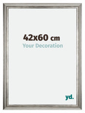 Sheffield Holz Bilderrahmen 42x60cm Silber Schwarz Gewischt Vorne Messe | Yourdecoration.de