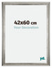 Sheffield Holz Bilderrahmen 42x60cm Silber Schwarz Gewischt Vorne Messe | Yourdecoration.de
