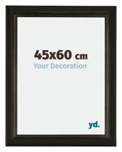 Sheffield Holz Bilderrahmen 45x60cm Schwarz Gold Gewischt Vorne Messe | Yourdecoration.de