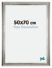 Sheffield Holz Bilderrahmen 50x70cm Silber Schwarz Gewischt Vorne Messe | Yourdecoration.de
