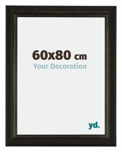 Sheffield Holz Bilderrahmen 60x80cm Schwarz Gold Gewischt Vorne Messe | Yourdecoration.de