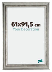 Sheffield Holz Bilderrahmen 61x91 5cm Silber Schwarz Gewischt Vorne Messe | Yourdecoration.de