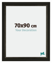 Sheffield Holz Bilderrahmen 70x90cm Schwarz Gold Gewischt Vorne Messe | Yourdecoration.de