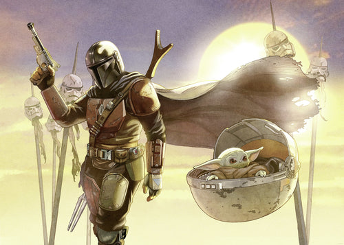 Star Wars The Mandalorian and Grogu Mission Fototapete DX7 182 | Yourdecoration.de