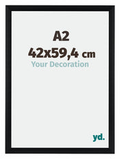 Tucson Aluminium Bilderrahmen 42x59 4cm A2 Schwarz Gebürstet Vorne Messe | Yourdecoration.de