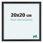 Virginia Aluminium Bilderrahmen 20x20cm Schwarz Vorne Messe | Yourdecoration.de