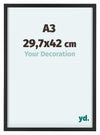 Virginia Aluminium Bilderrahmen 29 7x42cm A3 Schwarz Vorne Messe | Yourdecoration.de