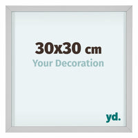 Virginia Aluminium Bilderrahmen 30x30cm Weiss Vorne Messe | Yourdecoration.de