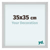 Virginia Aluminium Bilderrahmen 35x35cm Weiss Vorne Messe | Yourdecoration.de