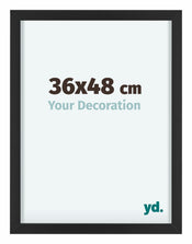 Virginia Aluminium Bilderrahmen 36x48cm Schwarz Vorne Messe | Yourdecoration.de