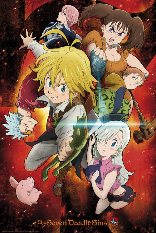The Seven Deadly Sins Characters Poster 61X91 5cm | Yourdecoration.de