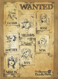 The Seven Deadly Sins Wanted Poster 38X52cm | Yourdecoration.de