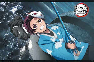 ABYstyle Demon Slayer Tanjiro & Urukodaki Poster 91,5x61cm | Yourdecoration.de