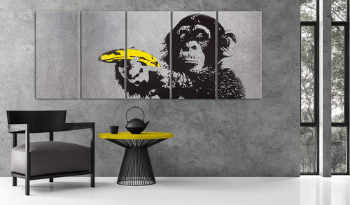Artgeist Monkey and Banana Canvas Leinwandbilder 5-teilig Interieur | Yourdecoration.de