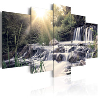 Artgeist Waterfall of Dreams Canvas Leinwandbilder 5-teilig | Yourdecoration.de