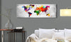 Artgeist World Map Coloured Revolution Canvas Leinwandbilder Interieur | Yourdecoration.de
