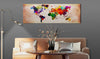 Artgeist World Map Colourful Ramble Canvas Leinwandbilder Interieur | Yourdecoration.de