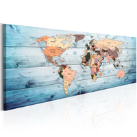 Artgeist World Maps Sapphire Travels Canvas Leinwandbilder | Yourdecoration.de