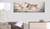 Artgeist World Maps Wooden Travels Canvas Leinwandbilder Interieur | Yourdecoration.de