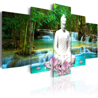 Artgeist Zen Waterfall Canvas Leinwandbilder 5-teilig | Yourdecoration.de