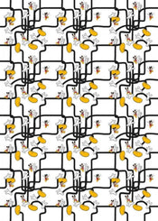 Komar Mickey Mouse Foot Labyrinth Vlies Fototapete 200x280cm 4-bahnen | Yourdecoration.de