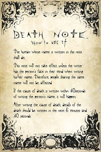 GBeye Death Note Rules Poster 61x91,5cm | Yourdecoration.de