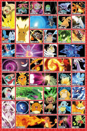 GBeye Pokemon Moves Poster 61x91,5cm | Yourdecoration.de