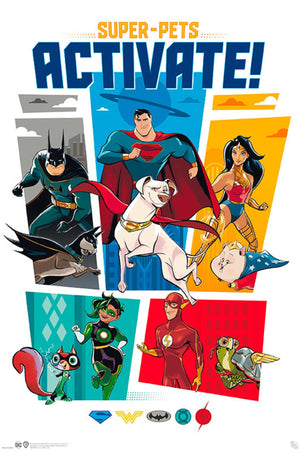 Gbeye GBYDCO069 Dc Comics League Of Superpets Activate Poster 61x 91-5cm | Yourdecoration.de