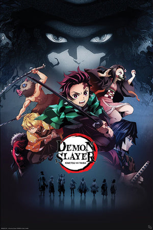 gbeye gbydco100 demon slayer group poster 61x91 5cm | Yourdecoration.de