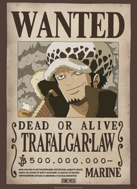 Gbeye Gbydco262 One Piece Wanted Law Poster 38x52cm | Yourdecoration.de