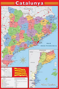 Grupo Erik GPE4244 Map Catalunya Poster 61X91,5cm | Yourdecoration.de