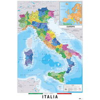 Grupo Erik GPE5125 Map Italia Physical Politic Poster 61X91,5cm | Yourdecoration.de