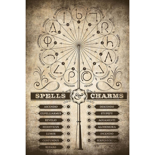 Grupo Erik GPE5160 Harry Potter Spells And Charms Poster 61X91,5cm | Yourdecoration.de