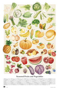 Grupo Erik GPE5349 Vegetales Y Frutas De Temporada Poster 61X91,5cm | Yourdecoration.de