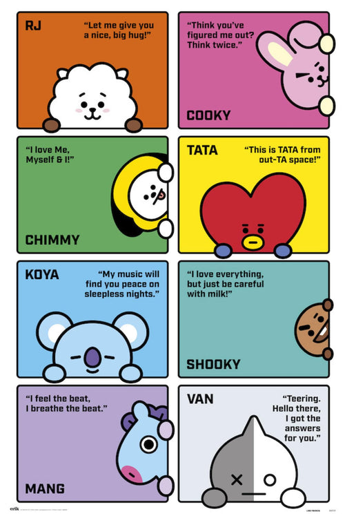 Grupo Erik GPE5374 Bt21 Characters 2 Poster 61X91,5cm | Yourdecoration.de